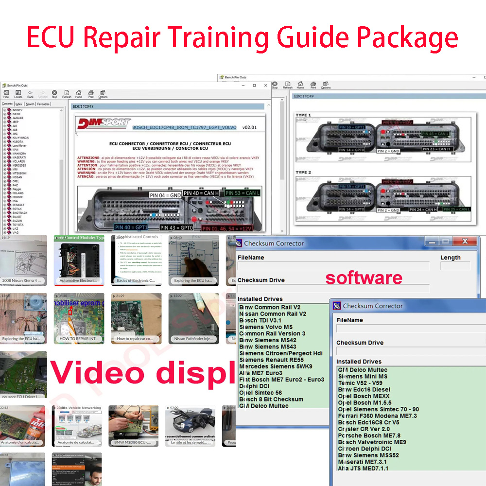 Electronics Repair Guide - Pakiet instrukcji treningowych dotyczących naprawy ECU